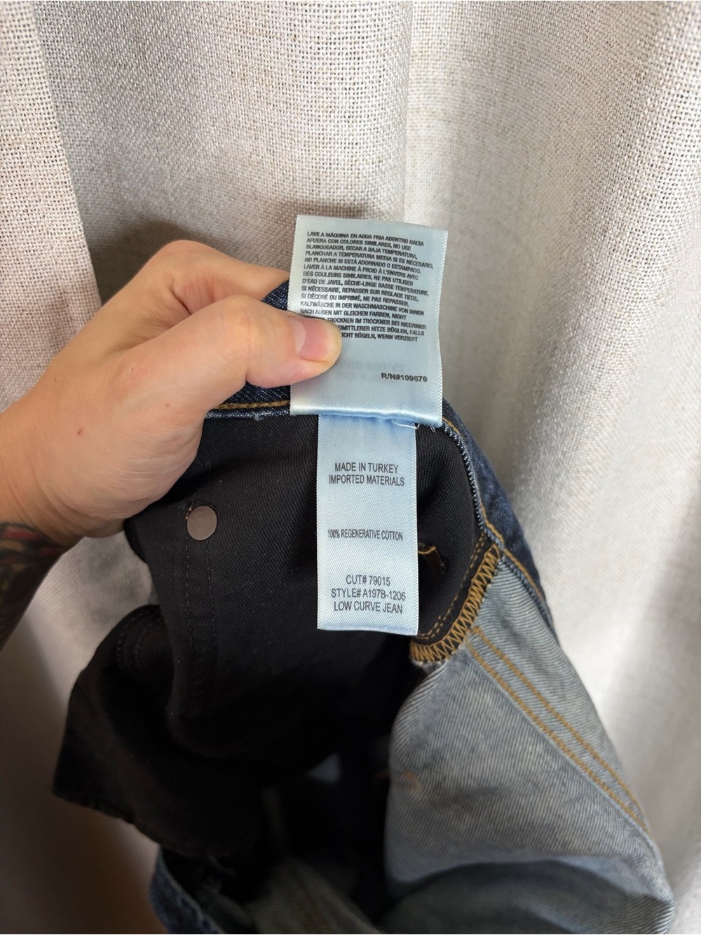Agolde Wide-Leg Dark Blue Denim Jeans - Picture 10 of 10